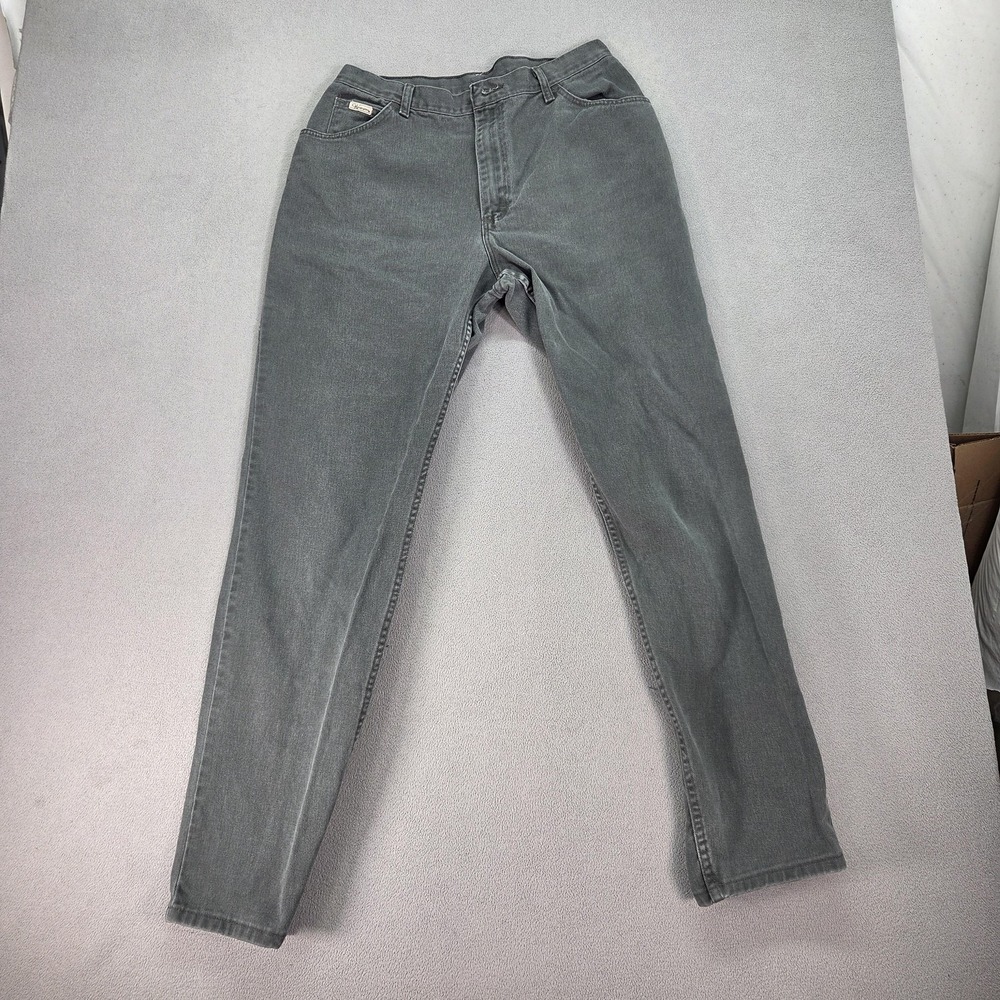 Riders By Lee Jeans Womens 16 Gray Tapered Leg 100% Cotton‎ Denim Distressed